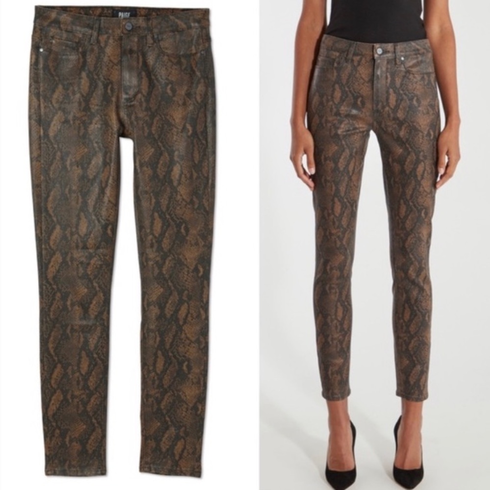 Paige snakeskin pants